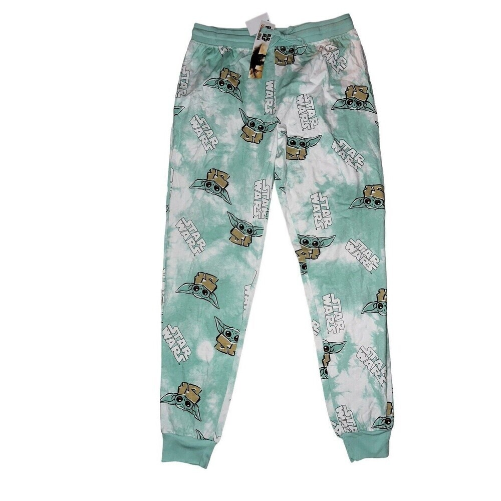 Star Wars Pajama Pants disney Mandalorian Yoda Packets Drawstring men girls M